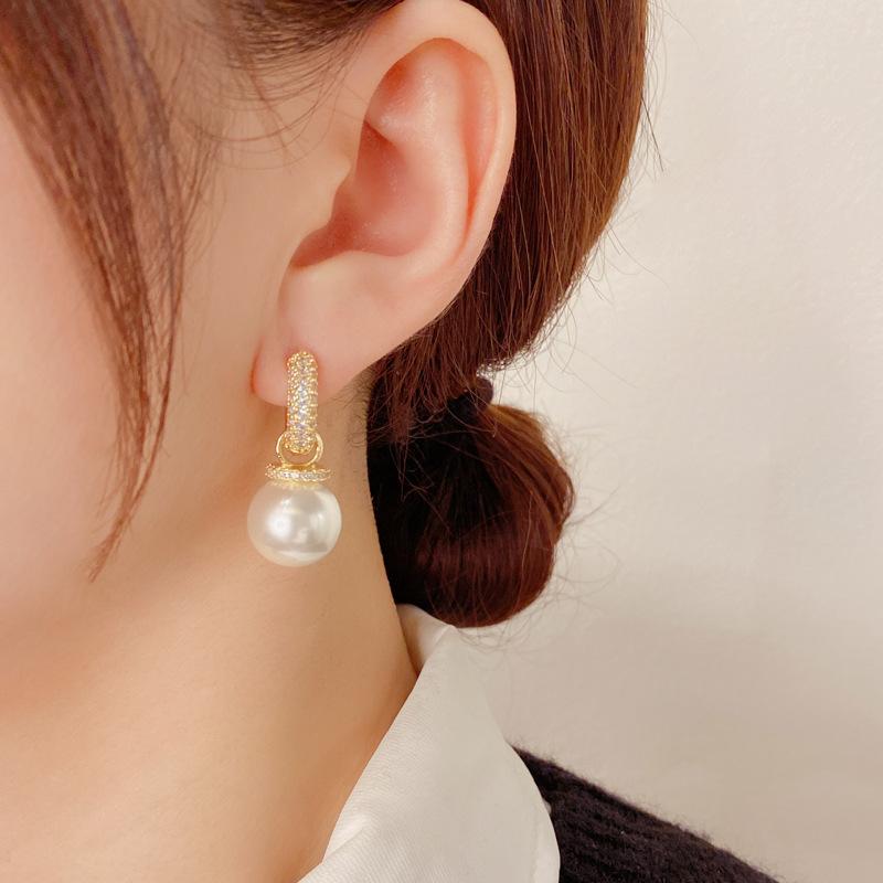 Bijoux  Femme | Bijou D'Oreille Pearl En Métal Avec Cristaux Accessoires ARGENTE