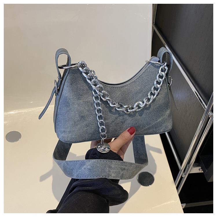 Sacs Mini & Micro  Femme | Sac Voyou Mini En Denim Femme BLEU MOYEN