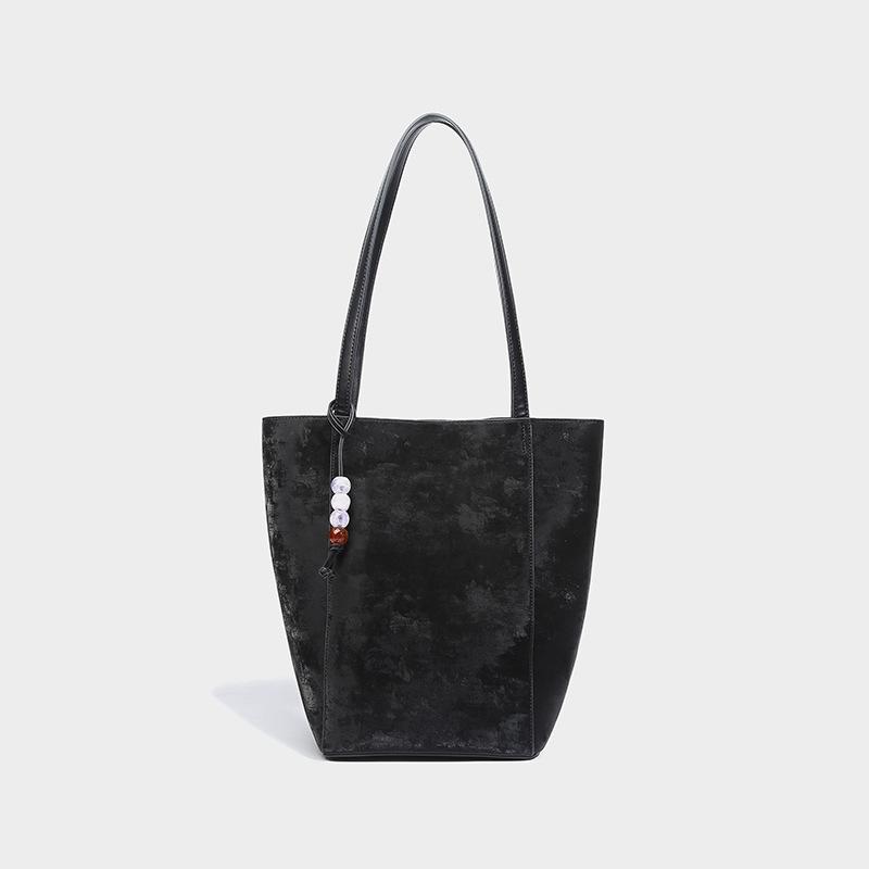 Sacs Porté Épaule  Femme | Cabas Voyou Medium En Cuir Laminé Femme Femme