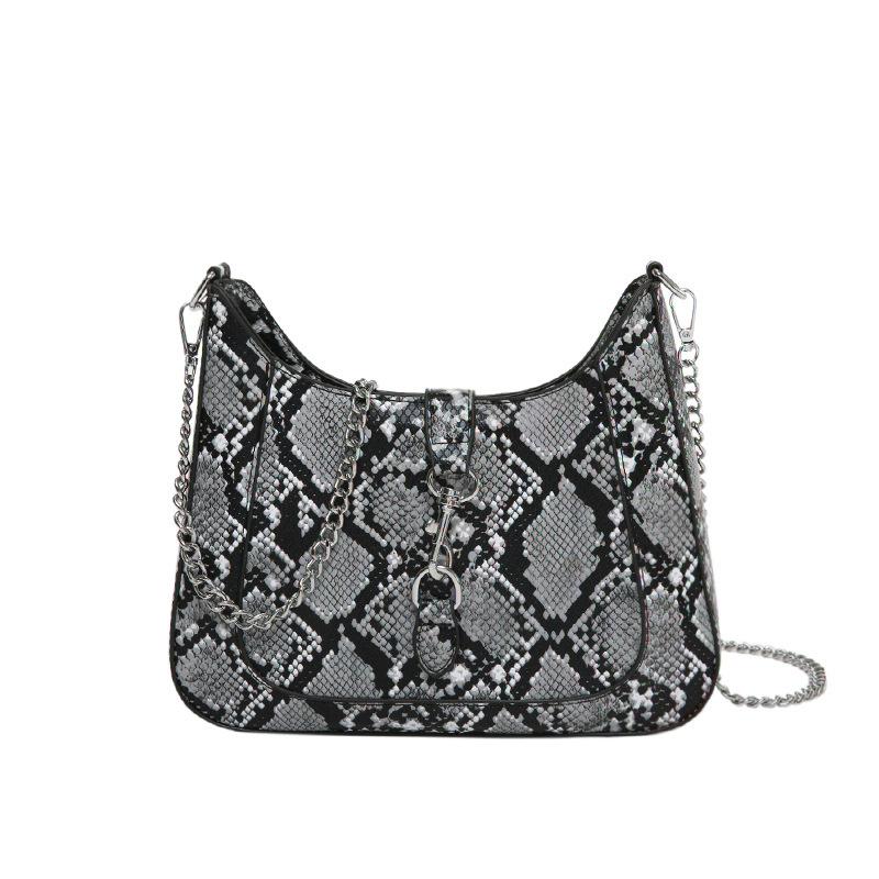 Sacs Porté Épaule  Femme | Sac Voyou Chain Medium En Python Femme Femme