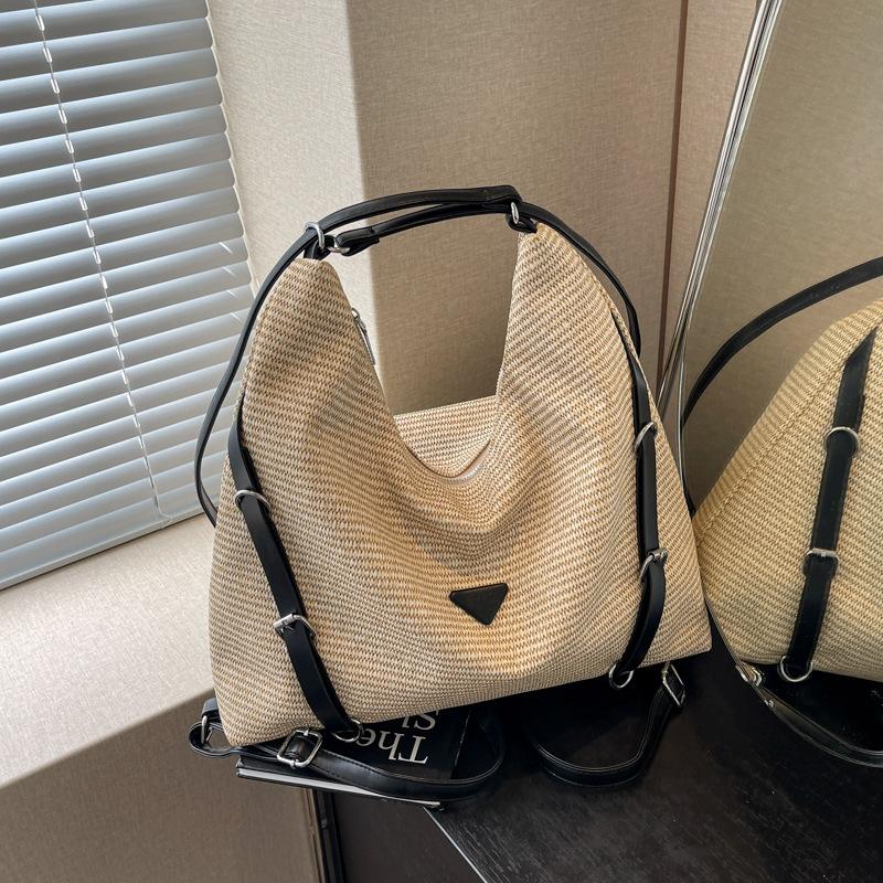 Sacs Porté Épaule  Femme | Sac Voyou Medium En Raphia Femme Femme