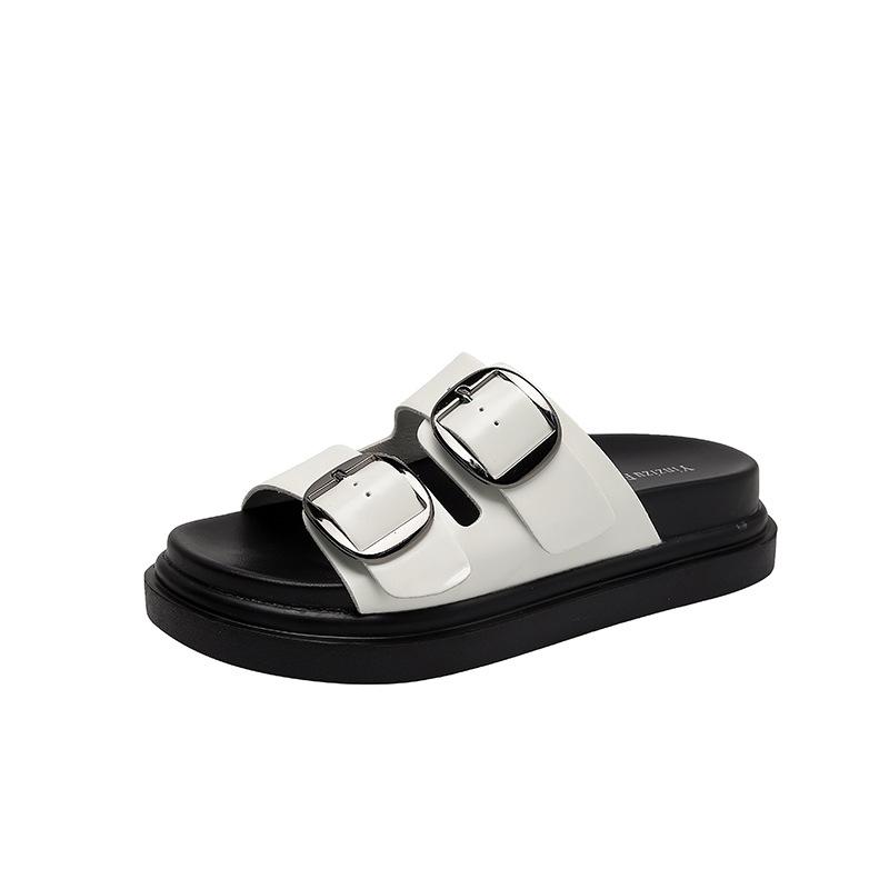 Sandales & Mules  Homme | Sandales Plates Voyou En Cuir Grainé Homme Homme