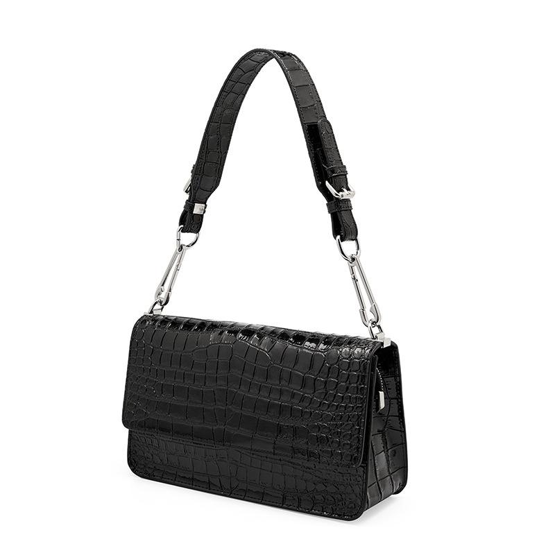 Voyou  Femme | Sac Voyou Clutch En Cuir Façon Crocodile Femme ARGENTE CLAIR