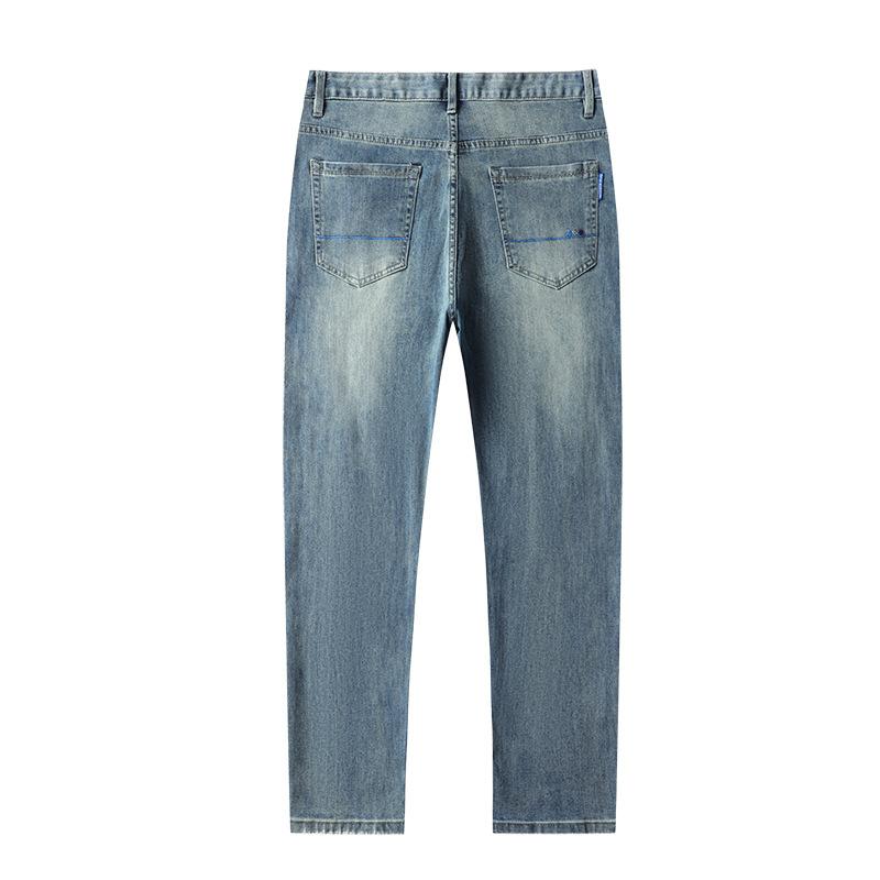 Pantalons & Shorts  Homme | Jean Droit En Denim Destroyed Vintage Denim BLEU INDIGO